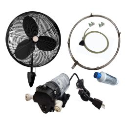  24 Inch Black Fan with Booster Pump