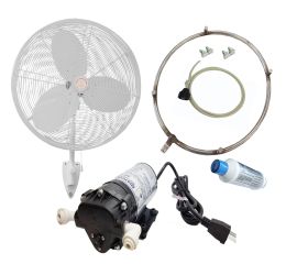 30 Inch White Fan with Booster pump