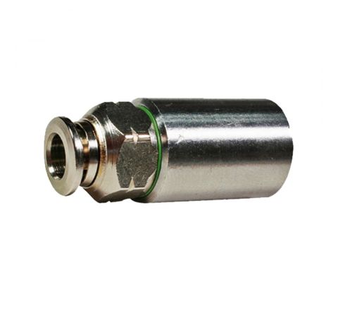 1/4 Pump Adapter x 1/4 FPT Push Lock Rated for 1500PSI Nickel Plated Brass used in our misting pumps.