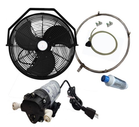 18 Inch Black Fan with 200 PSI Pump