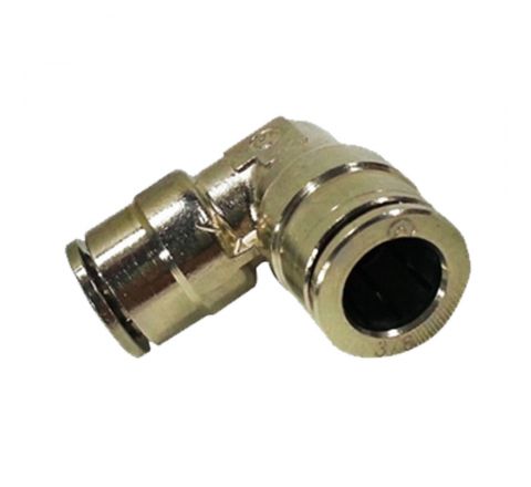3/8 Push lock Coupling Elbow Rated for 1500PSI Nickel Plated Brass used for our misting system to go around corners. Can be used with Low, Mid, And High-Pressure Systems.