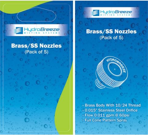 Brass Nozzle,  0.04mm  5pcs per pack