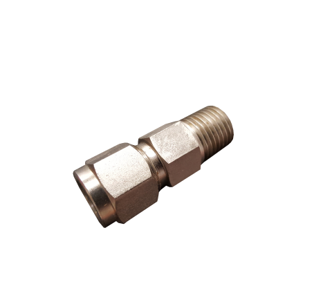  3/8 Tube x 1/4 NPT Male - Connector - Stainless Steel Fittings