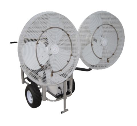 Double Fan Portable Misting System For Sporting Events, Parties, BBQ's, Or Any Outdoors Event.